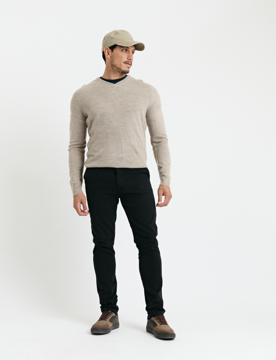 470313 SWEATER V HARRINGTON URBAN Beige Melange
