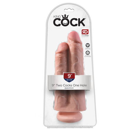 Realístico King Cock 9" Two Cocks One Hole Realístico King Cock 9" Two Cocks One Hole
