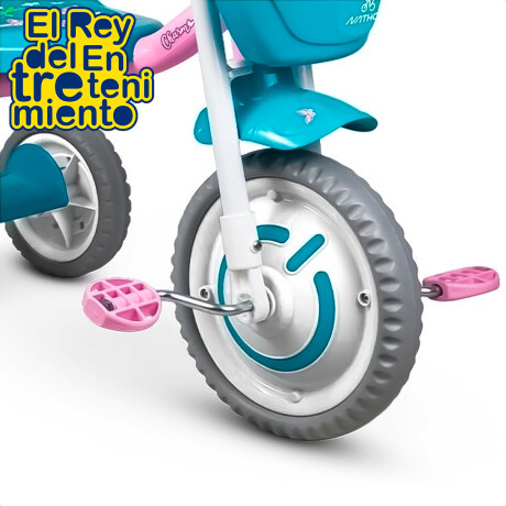 Triciclo Infantil En Aluminio A Pedal C/ Bocina Niño Celeste/Rosa