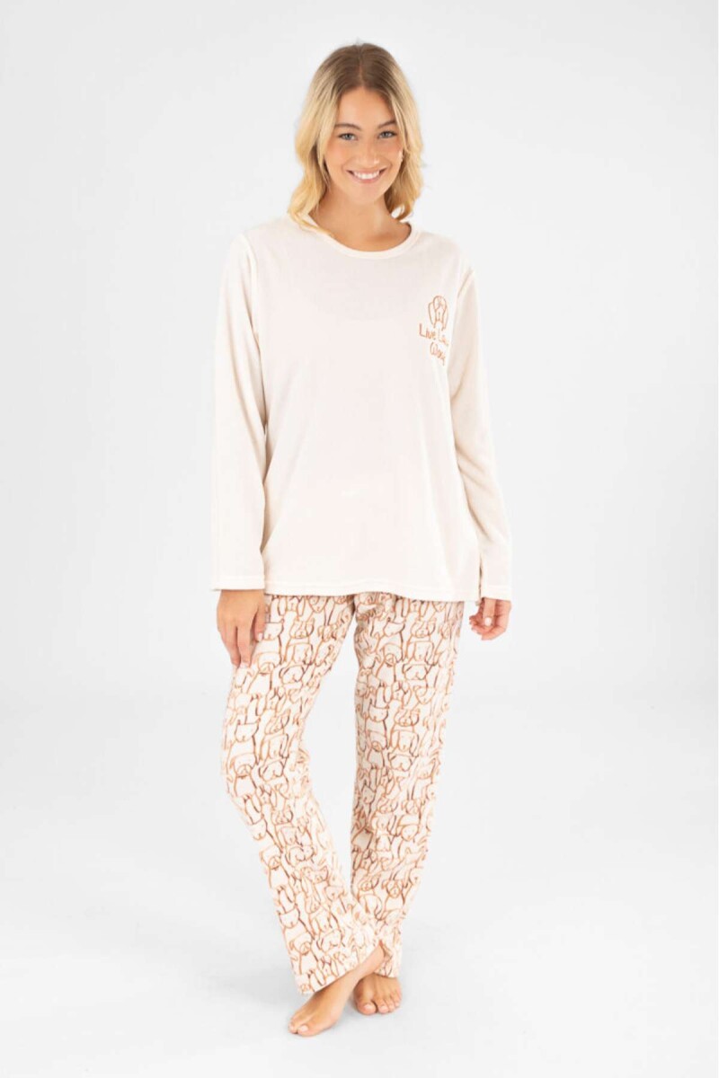 Pijama multi dog polar - Beige 