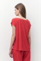 Blusa con estampa bicolor rojo