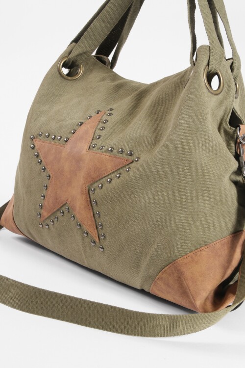 Bolso oversize canvas verde