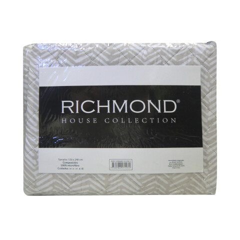 Colcha Estampada Microfibra Richmond 1 Plaza 150 x 240 cm 254-2 ZIG ZAG BEIGE