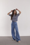 TOP TEJIDO OFELIA FRANJAS AZUL
