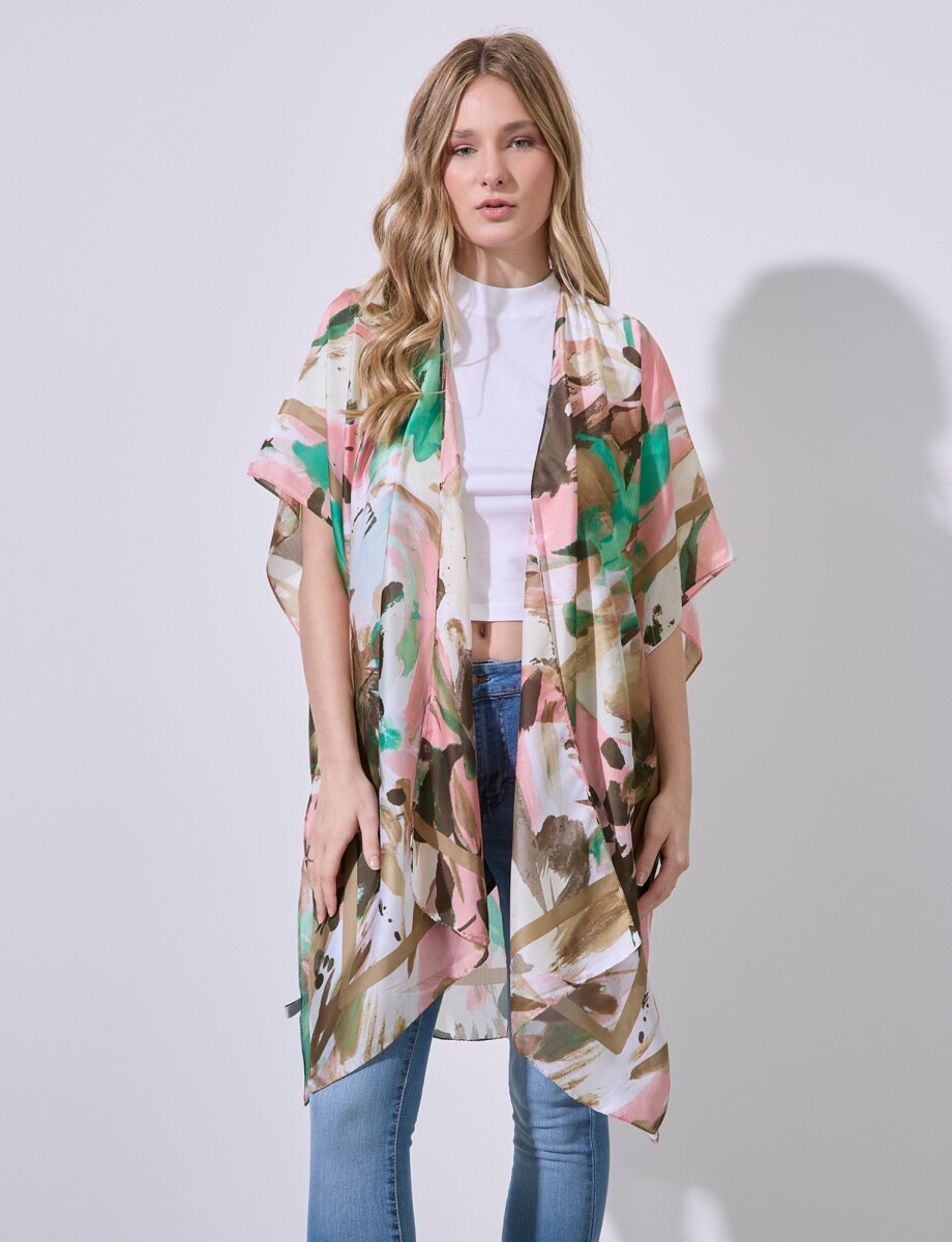 Kimono Printed - Multi/beige 