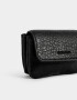 Billetera Billetera Efecto Croco Negro - Negro