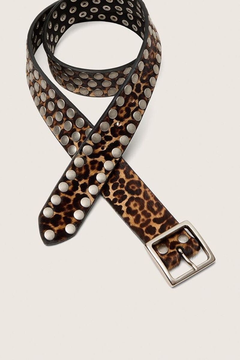 CINTURÓN CON TACHAS Leopardo