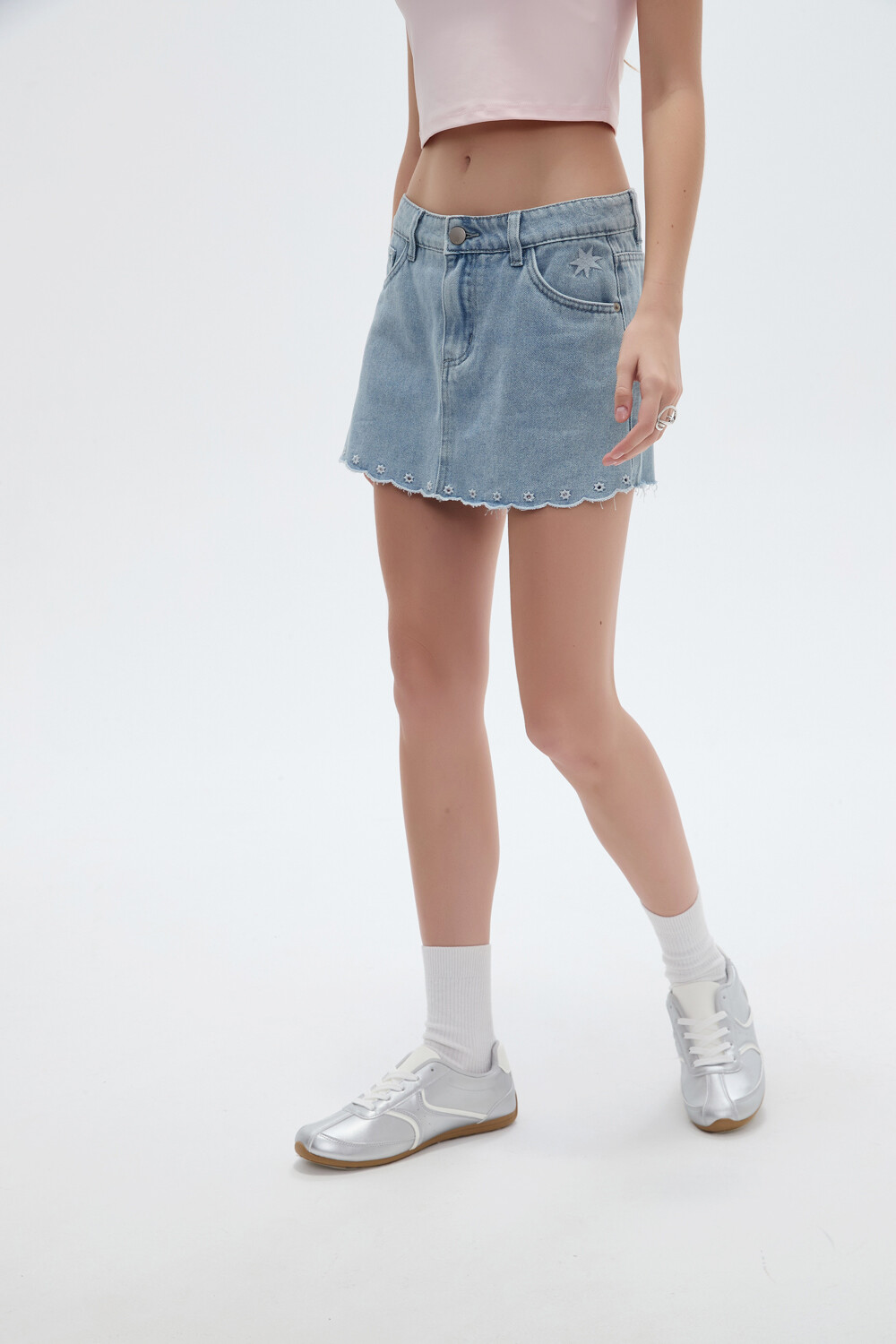 Short Pollera Vaskar Celeste