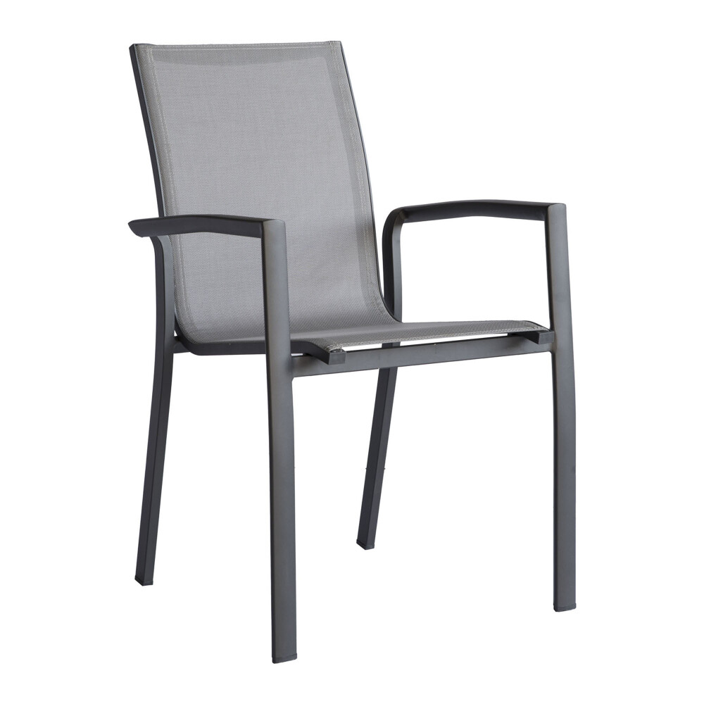 SILLA COMEDOR EXTERIOR ALUMINIO-Y-TEXTILINA BLANCO PACIFIC