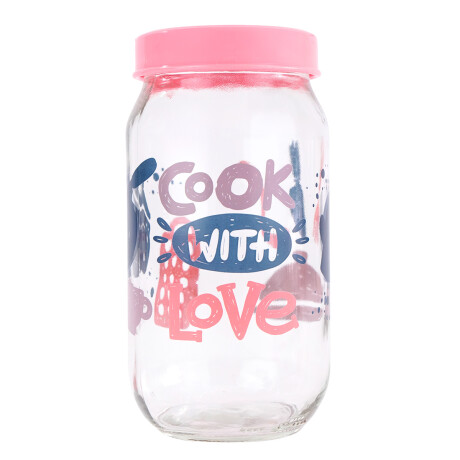 Frasco de vidrio Herevin 1 litro Cook With Love Frasco de vidrio Herevin 1 litro Cook With Love