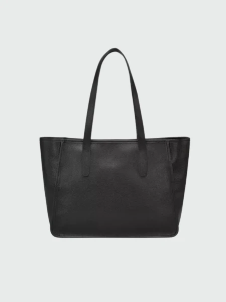 Longchamp -Cartera de cuero con gran capacidad, Le foulonné Negro