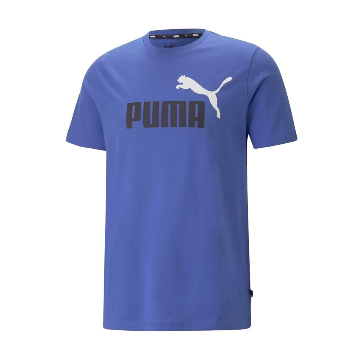 Remera 2 Col Logo Puma - Royal/Negro 