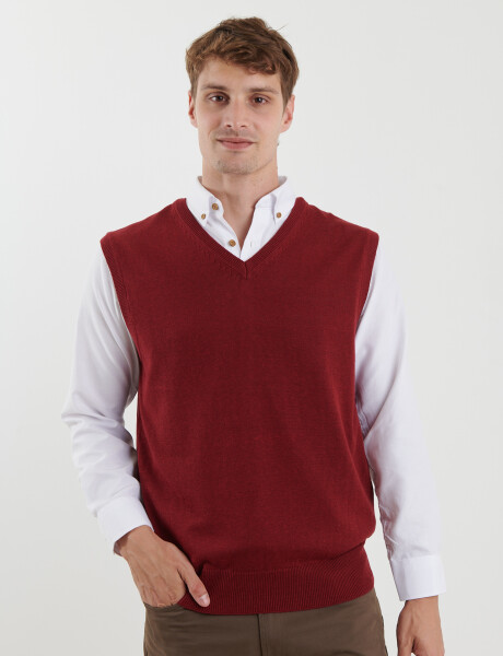 Chaleco Harrington Label Rojo Oscuro