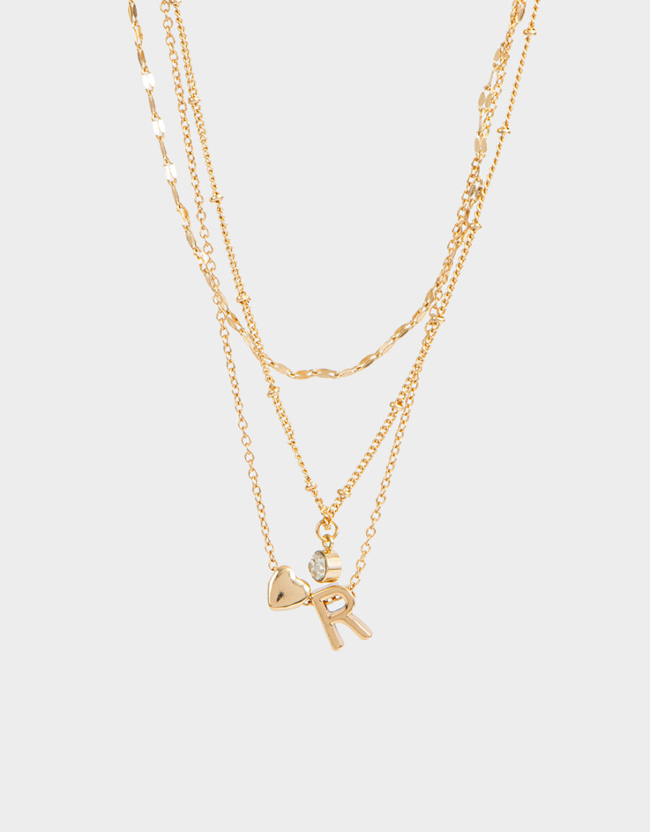 Collar Corto De Inicial "r" 