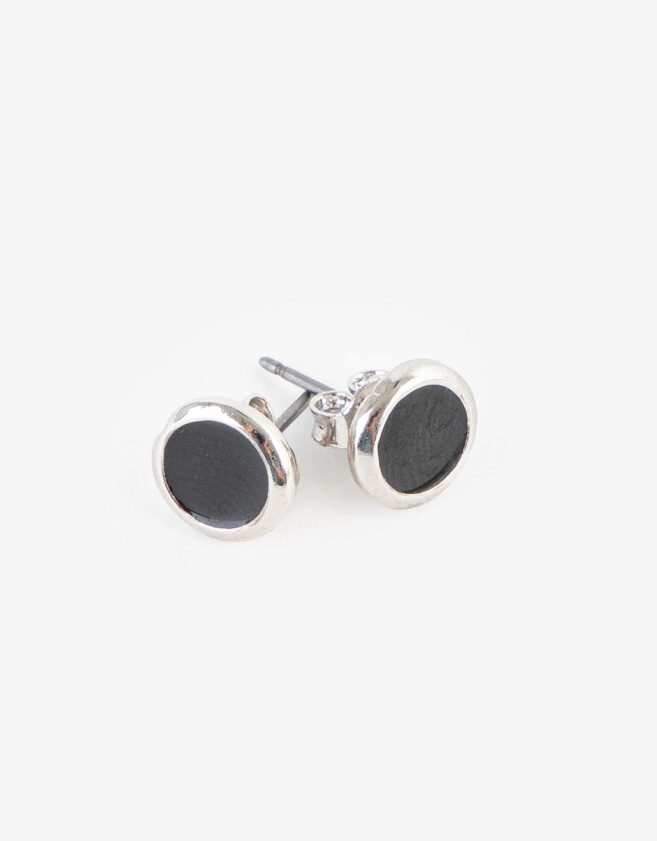 Aros Pasantes Esmaltado Aros Pasantes Circulares - Plateado