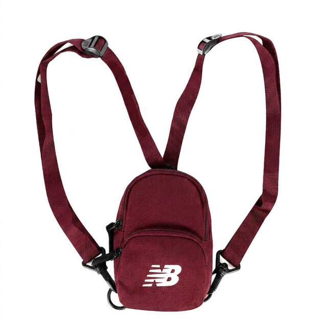 Cartera New Balance Bandolera Micro Shoulder Bordó - Blanco