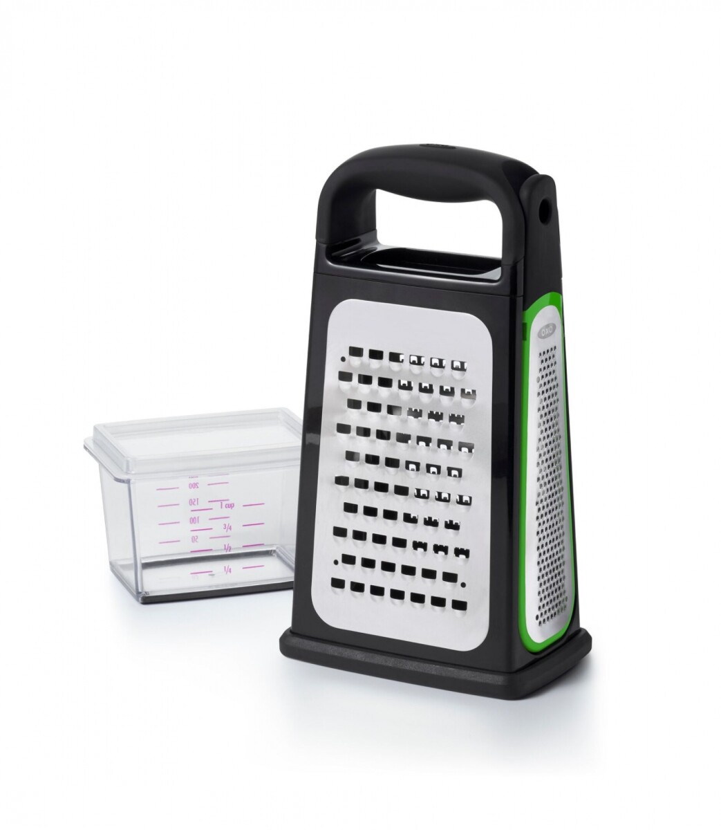 RALLADOR C/ZESTER Y RECIPIENTE NEGRO OXO 