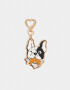Llavero Metal Llavero Y Charm Bulldog Francés - Combinacion Multicolor