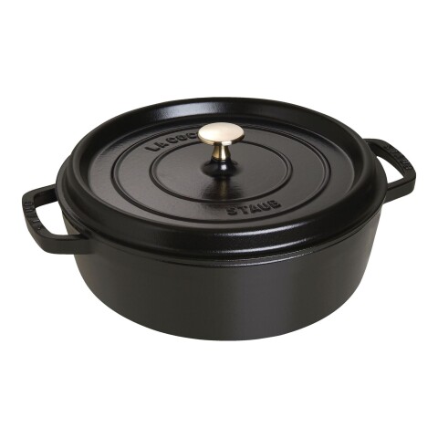 STAUB COCOTTE FLAT 6L NEGRA STAUB COCOTTE FLAT 6L NEGRA