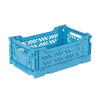 Caja organizadora plegable y apilable Mediana Turquesa