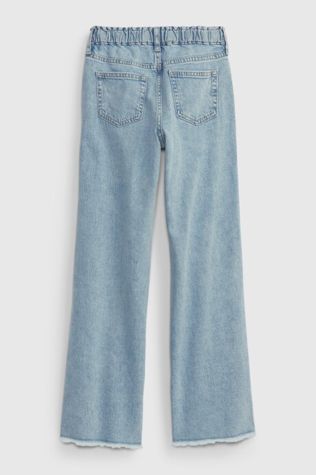 Jean High Wide Niña Light Wash