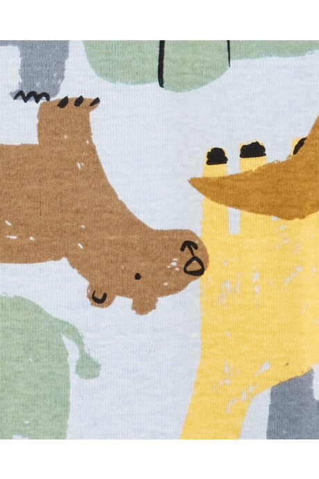 Pijama una pieza de algodón con pie diseño animales 0
