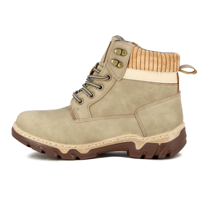 Country Bota Salt Lake De Dama Acordonada - Beige Beige