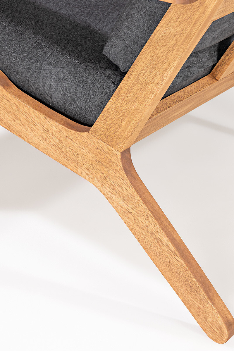 LOTUS SOFA SOFA LOTUS 3 LUGARES ACQUABLOCK NEGRO 185x87x86CM JATOBA