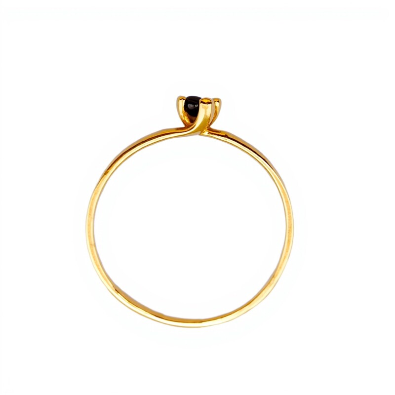 Anillo Solitario-Oro bajo-Piedra Zafiro-AN8124 conpiedra