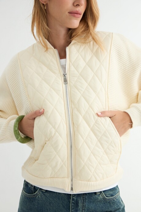 ABRIGO ODORATA C/CIERRE BLANCO