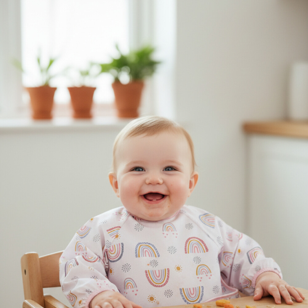 Babero con manga LORELLI arco iris