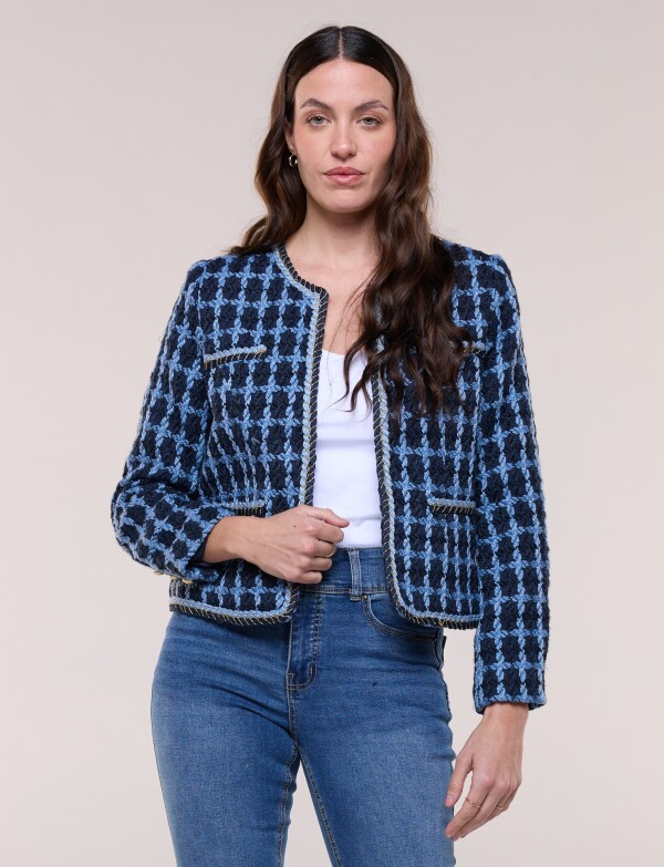 Chaqueta Boucle Tweed AZUL/MULTI