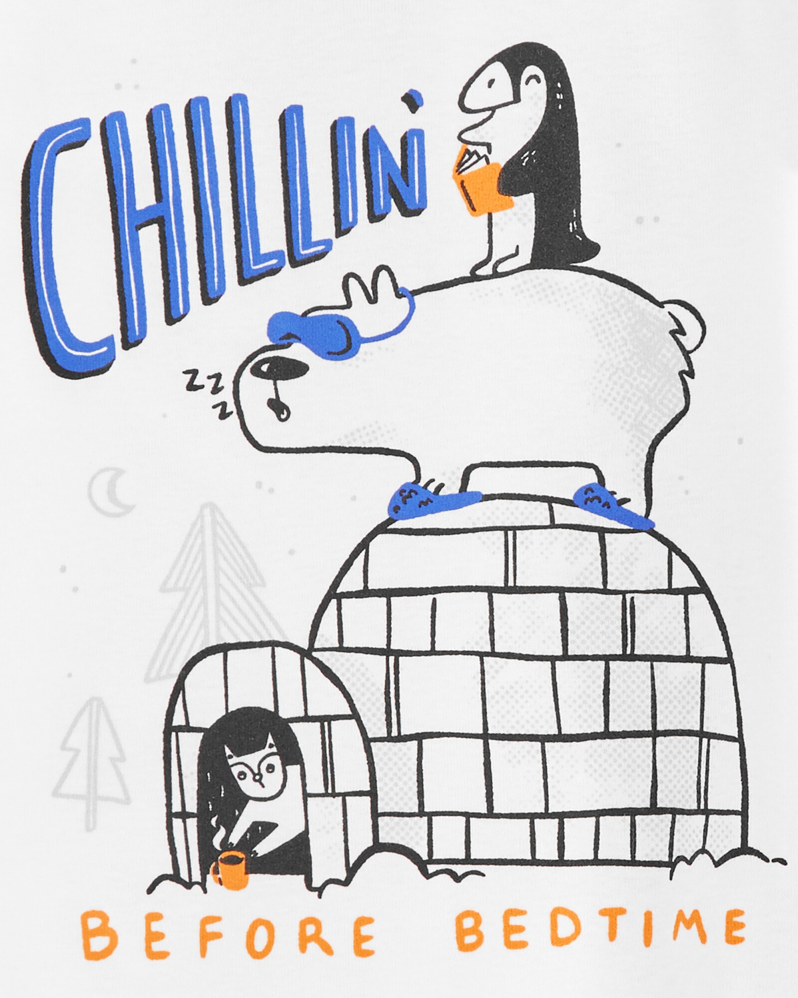 Pijama cuatro piezas de algodón, dos remeras y dos pantalones Sin color