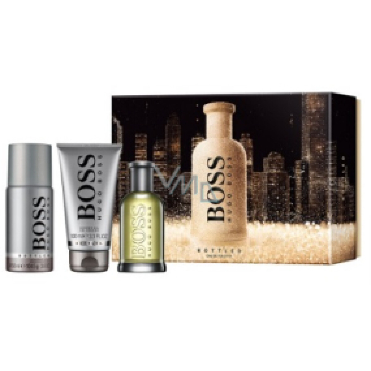 PACK HUGO BOSS BOTTLED EDT 100ml + GEL DE DUCHA 100ml + DESODORANTE 150ml 