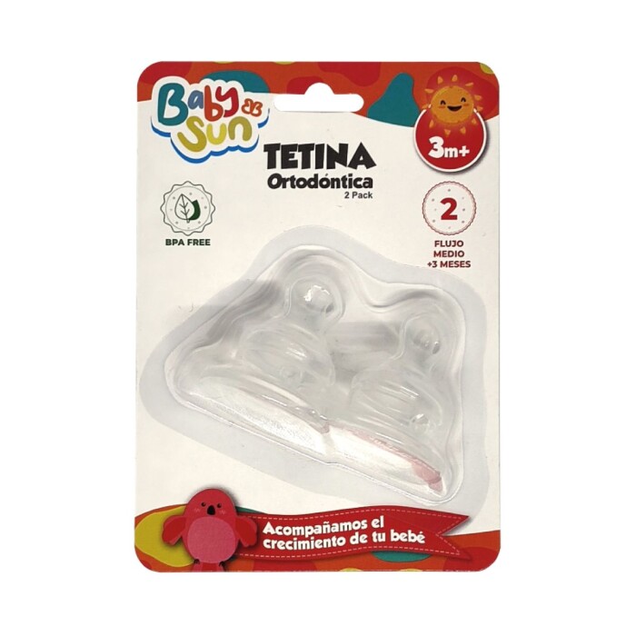 BABYSUN TETINA ORTHODONTICA PACK X 2 única