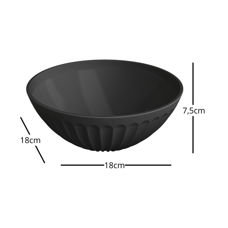 Bowl de plástico 1lts NEGRO