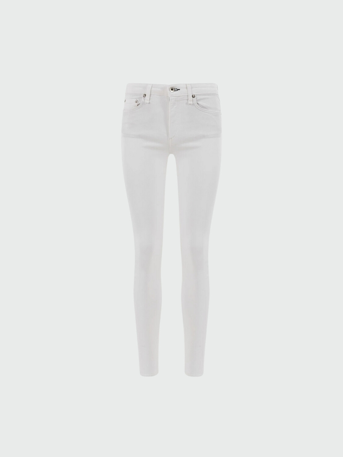 Jean skinny elastizado con bolsillos, Blanc Blanco