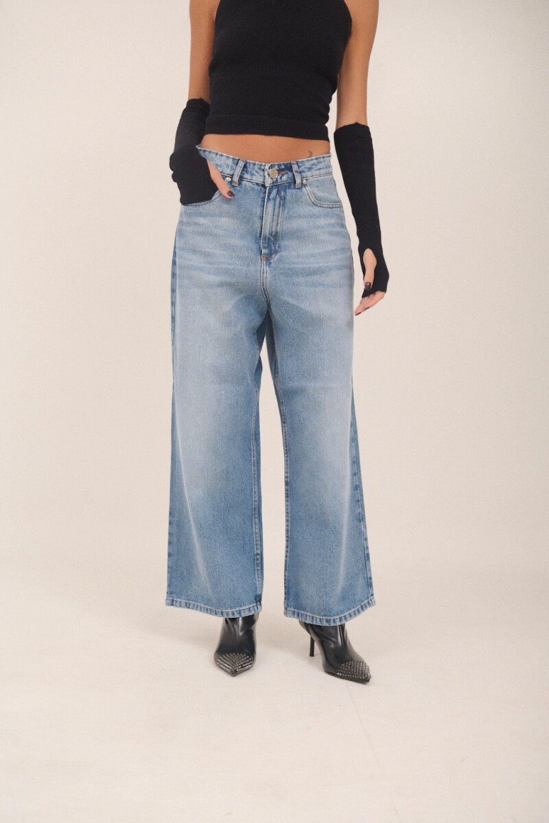 Jean Baggy Olivo Azul