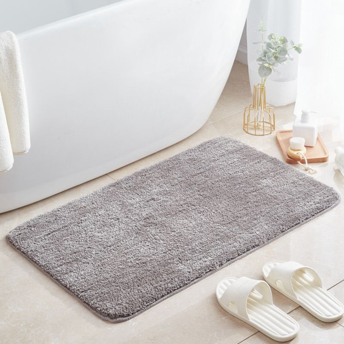 Alfombra de Baño Rectangular Antideslizante 82cm x 52cm 