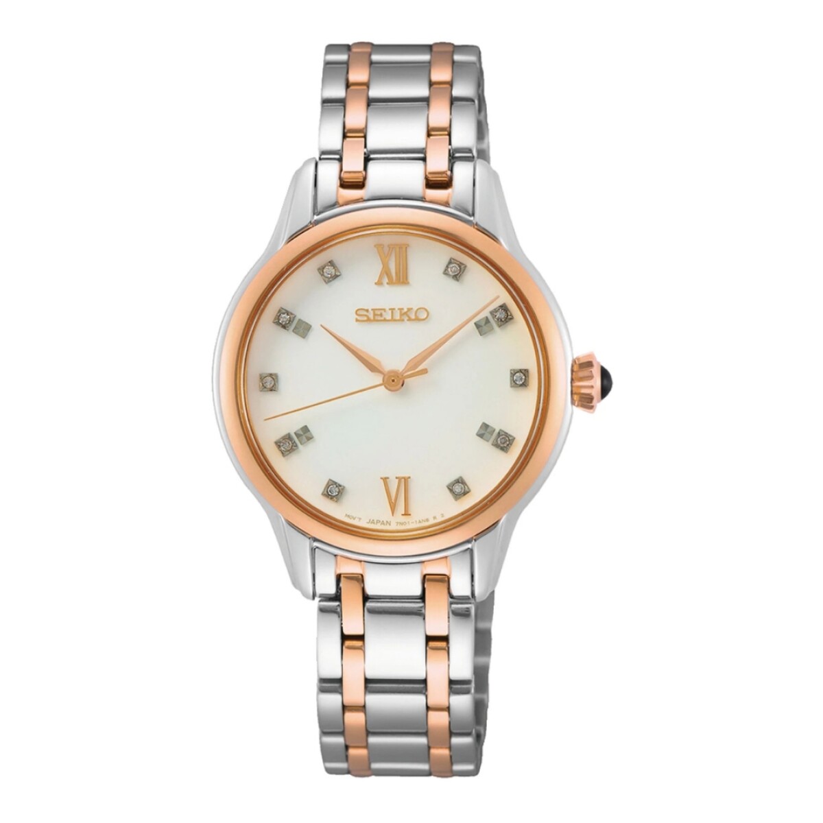 Reloj Seiko SRZ542P1 para dama con correa de acero - Rosé 