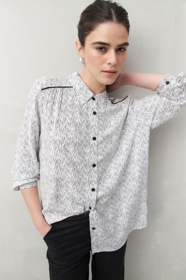 CAMISA ALTHEA Negro/Blanco