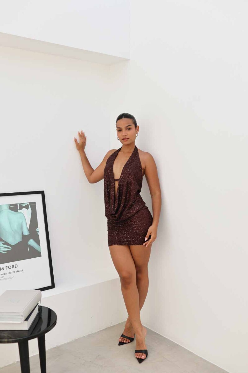VESTIDO BELLA NOTE MARRON