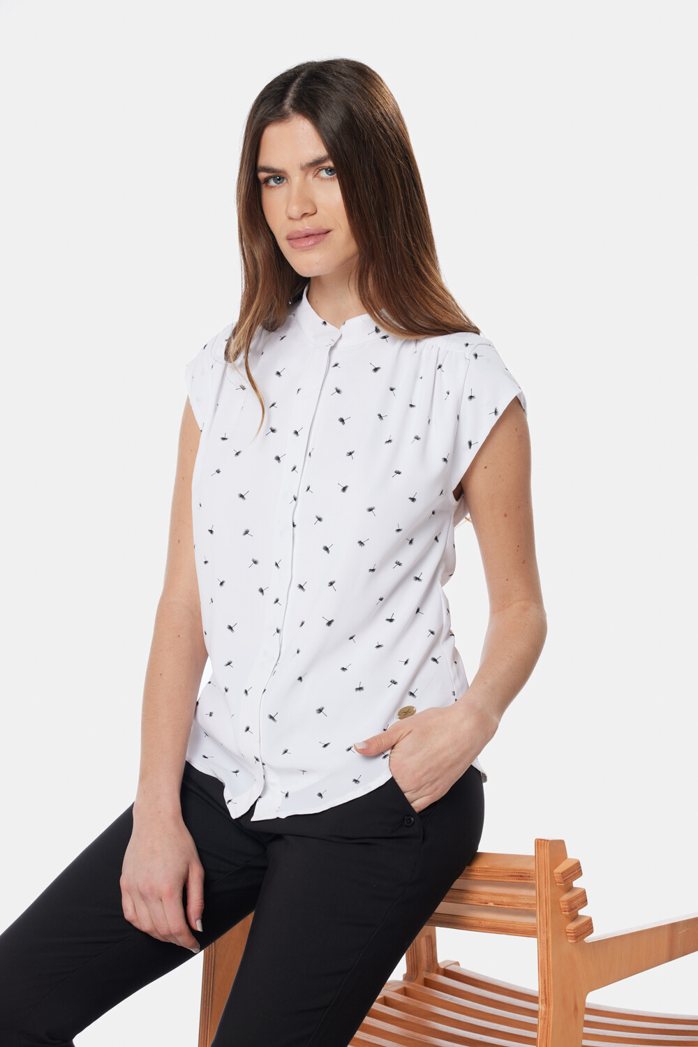 BLUSA MANGA CORTA Flores