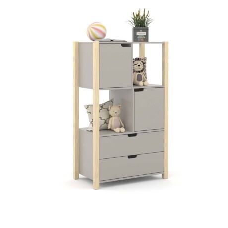 ORGANIZADOR MDF-Y-MADERA GRIS FELICITAS