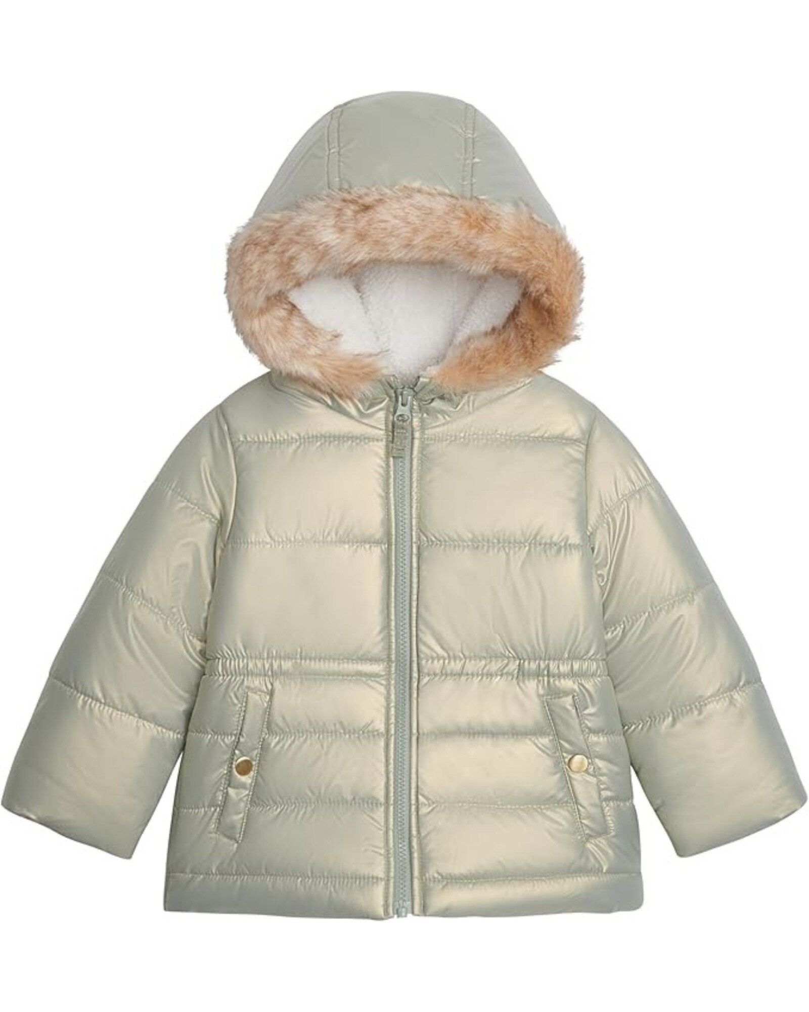 Parka clásica con piel sintética Sin color