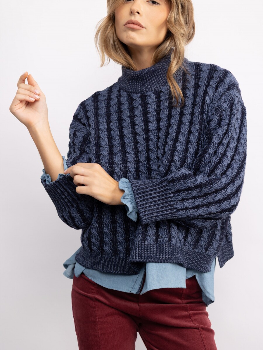 Sweater Edith Short - Azul 