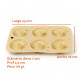 Molde Silicona Para Hornear 6 Donas Reposteria Pastelería Sin Color