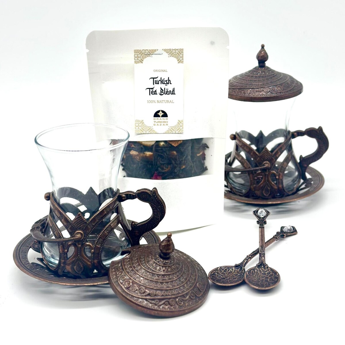 Set de té para dos personas metal - Cobre 