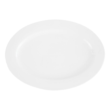 Fuente de ceramica oval blanca Fuente de ceramica oval blanca