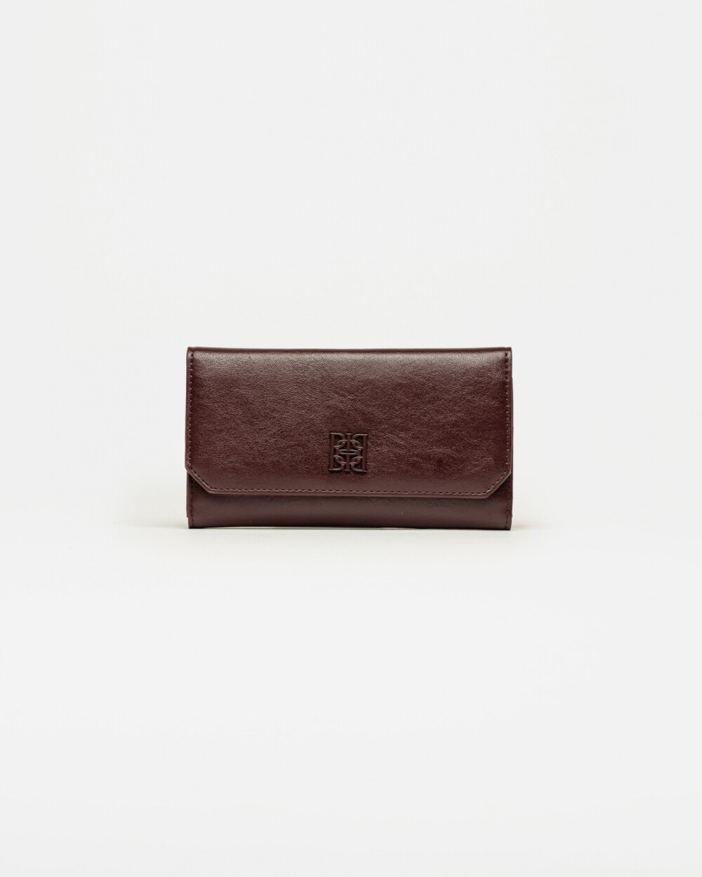 Billetera P&P en efecto cuero Bordeaux